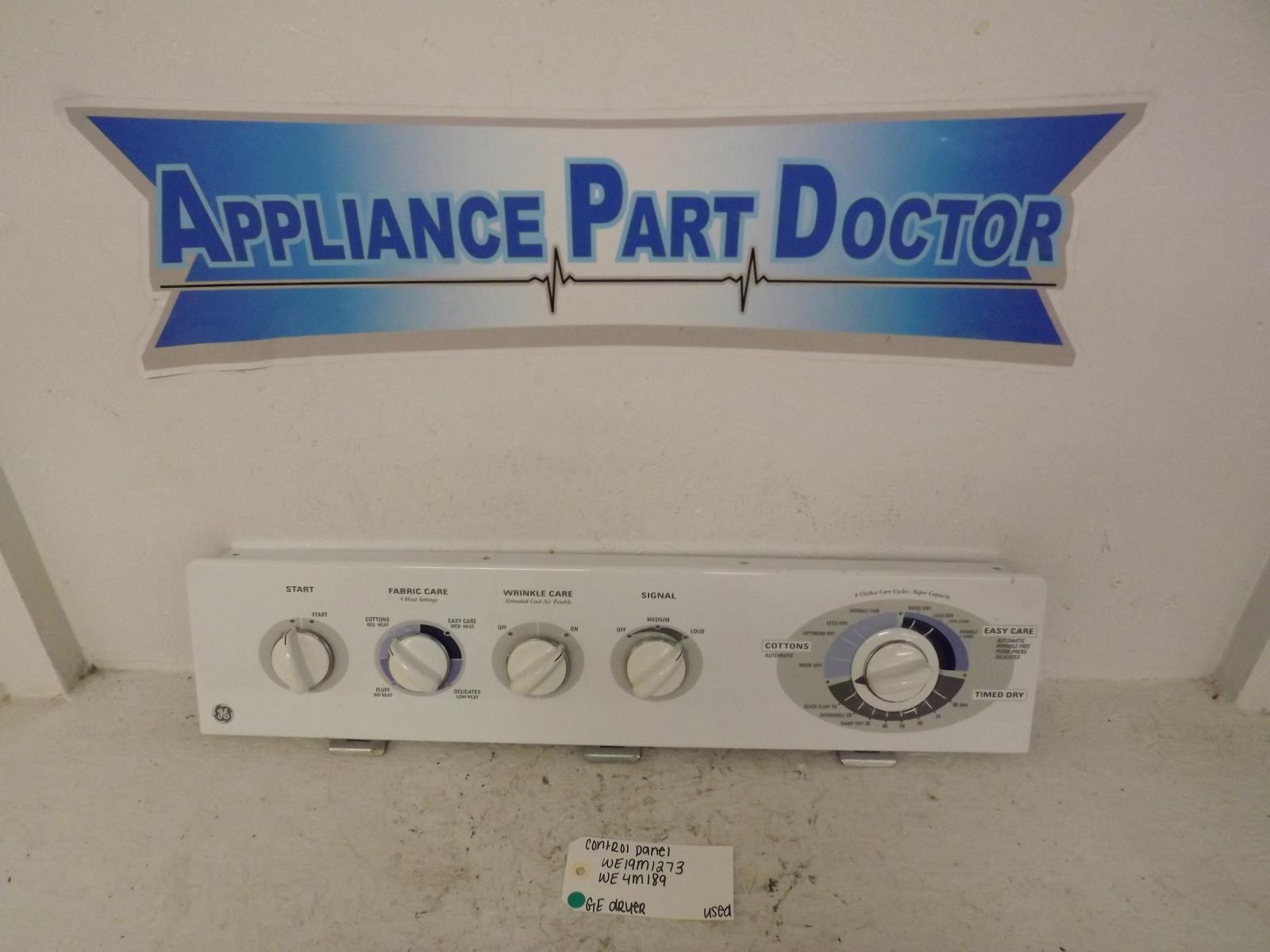 GE Dryer WE19M1273 WE4M189 Control Panel Used GE Dryer WE19M1273 WE4M189 Control Panel Used